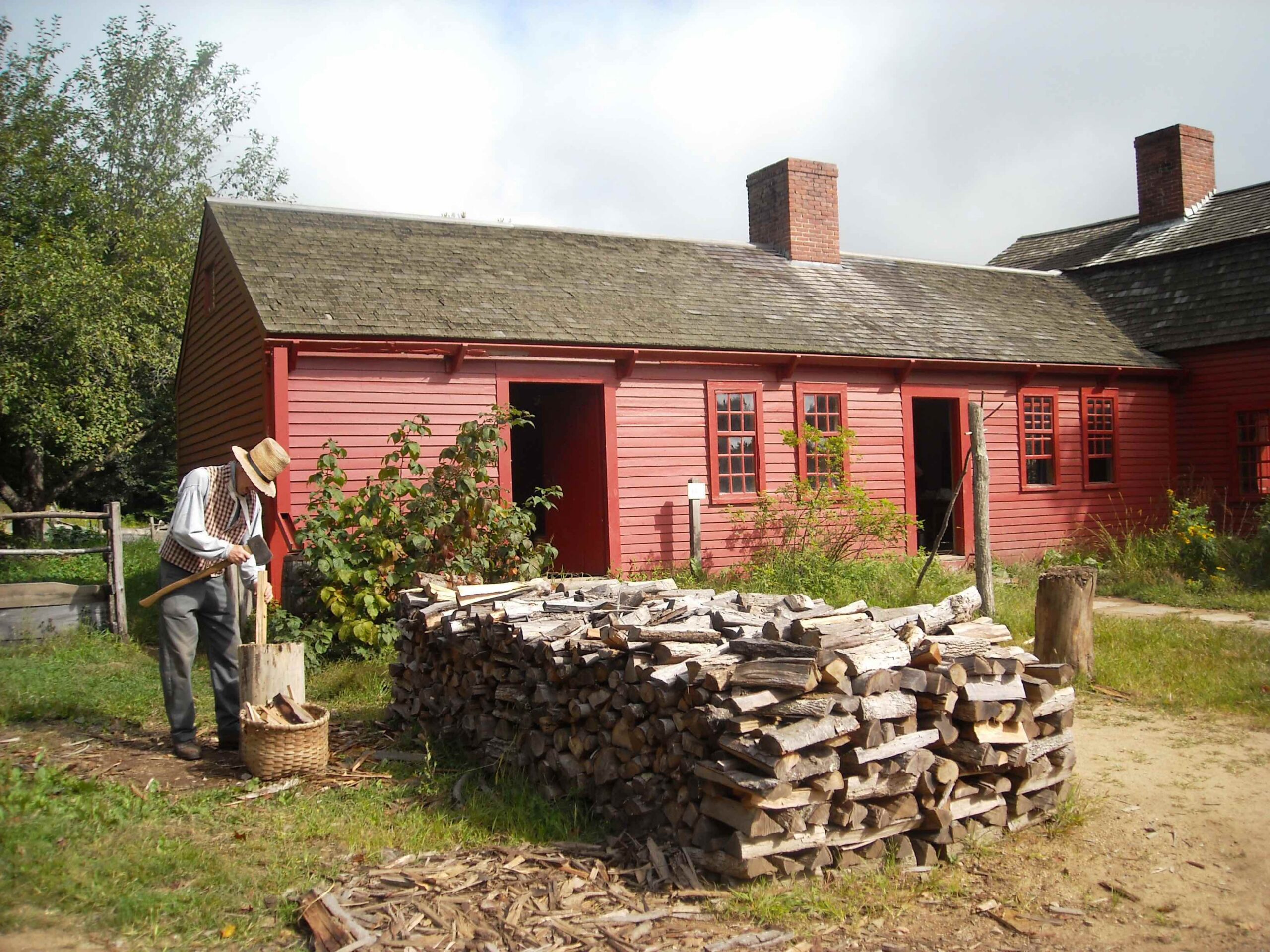 Exterior of a building in Old Sturbridge Village.