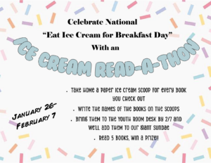 Ludlow Ice-Cream Read-A-Thon graphic